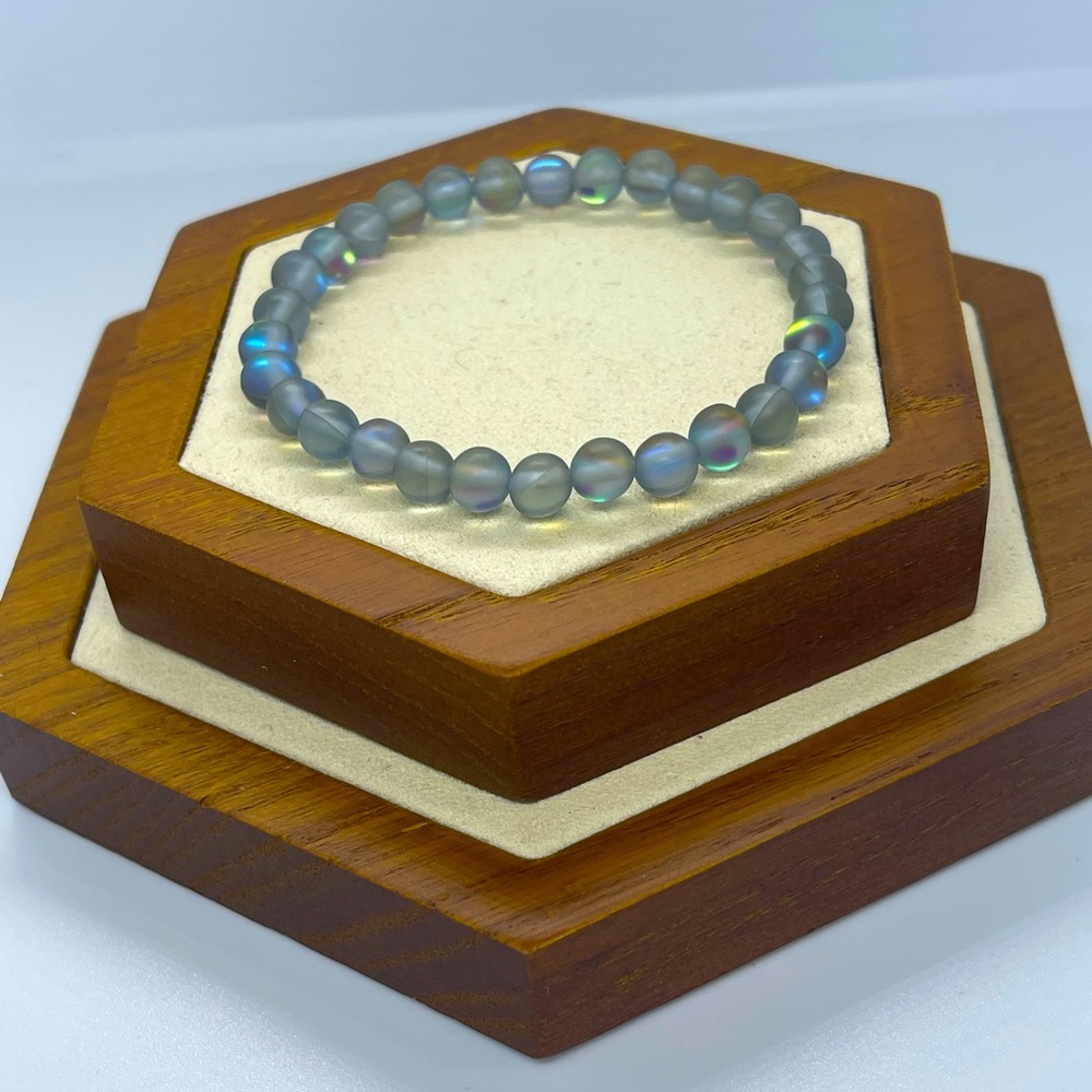 2/$25 Dreamy Gray Matte Mystic Aura Bracelet